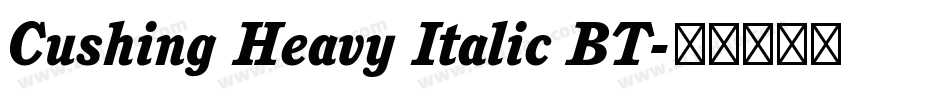 Cushing Heavy Italic BT字体转换
